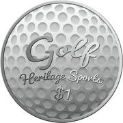 1 Dollar - Elizabeth II Golf: Ball, Solomon Islands, 2022 reverse image