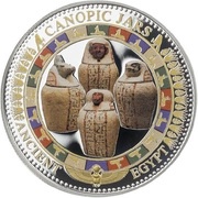 2 Dollars - Elizabeth II Canopic Jars, Solomon Islands, 2015 reverse image