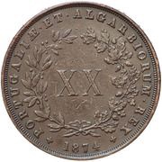 XX Réis - Luiz I, Angola, 1871-1874 reverse image