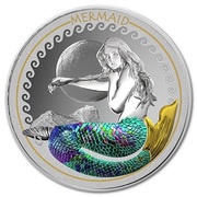 2 Dollars - Elizabeth II Mermaid, Solomon Islands, 2020 reverse image