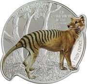 2 Dollars - Elizabeth II Tasmanian Tiger, Solomon Islands, 2021 reverse image