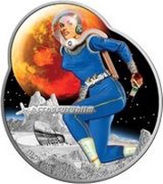 2 Dollars - Elizabeth II Astronaut Girl, Solomon Islands, 2022 reverse image