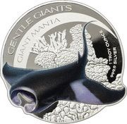 2 Dollars - Elizabeth II Posthumous; Giant Manta, Solomon Islands, 2023 reverse image