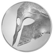 4 Dollars - Elizabeth II Greek Helmet, Solomon Islands, 2018 reverse image