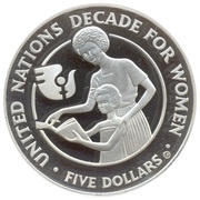 5 Dollars - Elizabeth II Decade for Women, Solomon Islands, 1985 reverse image