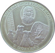 5 Dollars - Elizabeth II Marlborough, Solomon Islands, 1996 reverse image