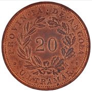 20 Réis - Luíz I Pattern, Angola, 1886 reverse image