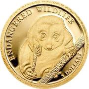 5 Dollars - Elizabeth II Common Spotted Cuscus, Solomon Islands, 2010 reverse image