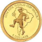 5 Dollars - Elizabeth II South America reverse image