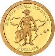 5 Dollars - Elizabeth II Spain, Solomon Islands, 2012 reverse image
