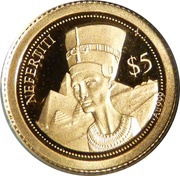5 Dollars - Elizabeth II Nefertiti, Solomon Islands, 2013 reverse image