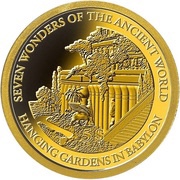5 Dollars - Elizabeth II Hanging Gardens in Babylon, Solomon Islands, 2013 reverse image