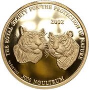 3000 Ngultrums Royal Society for the Protection of Nature, Bhutan, 2002 reverse image