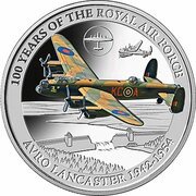 5 Dollars - Elizabeth II Avro Lancaster, Solomon Islands, 2018 reverse image