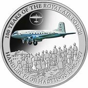 5 Dollars - Elizabeth II Handley Page Hastings, Solomon Islands, 2018 reverse image