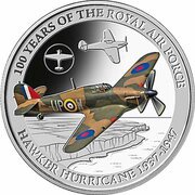 5 Dollars - Elizabeth II Hawker Hurricane, Solomon Islands, 2018 reverse image