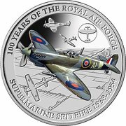 5 Dollars - Elizabeth II Supermarine Spitfire, Solomon Islands, 2018 reverse image