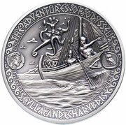 5 Dollars - Elizabeth II Scylla and Charybdis, Solomon Islands, 2018 reverse image