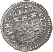 20 Réis - Carlos I Countermark SHIELD over "20 Réis, Pedro II/Brazil" obverse image