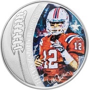 5 Dollars - Elizabeth II Tom Brady, Solomon Islands, 2018 reverse image