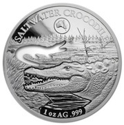 5 Dollars - Elizabeth II Saltwater Crocodile, Solomon Islands, 2019 reverse image