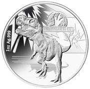 5 Dollars - Elizabeth II Tyrannosaurus Rex, Solomon Islands, 2021 reverse image