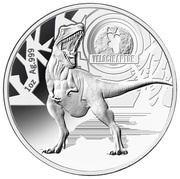 5 Dollars - Elizabeth II Velociraptor, Solomon Islands, 2021 reverse image