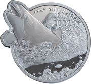 5 Dollars - Elizabeth II Killer Whale, Solomon Islands, 2022 reverse image