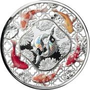 5 Dollars - Elizabeth II Posthumous; Filigree Koi, Solomon Islands, 2023 reverse image