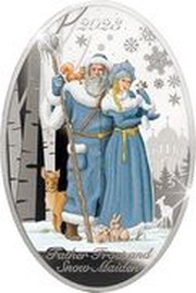 5 Dollars - Elizabeth II Posthumous; Father Frost, Solomon Islands, 2023 reverse image