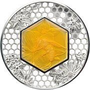 5 Dollars - Charles III Filigree Bee, Solomon Islands, 2023 reverse image