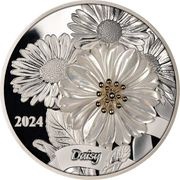 5 Dollars - Charles III Daisy, Solomon Islands, 2024 reverse image