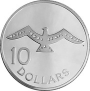 10 Dollars - Elizabeth II 2nd portrait; Set Issue, Solomon Islands, 1979-1982 reverse image