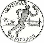10 Dollars - Elizabeth II Runner, Solomon Islands, 1991 reverse image