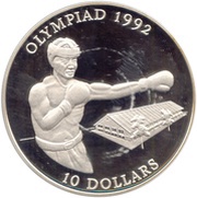 10 Dollars - Elizabeth II Boxing, Solomon Islands, 1992 reverse image