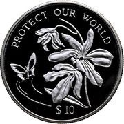 10 Dollars - Elizabeth II Protect Our World, Solomon Islands, 1993 reverse image