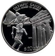 10 Dollars - Elizabeth II Olympic Games, Solomon Islands, 2004 reverse image
