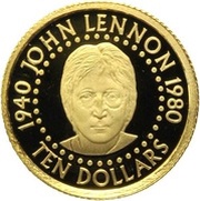 10 Dollars - Elizabeth II John Lennon, Solomon Islands, 2005 reverse image