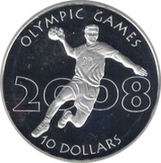 10 Dollars Olympic Games 2008, Solomon Islands, 2008 reverse image