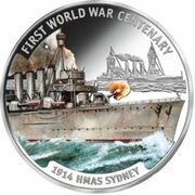 10 Dollars - Elizabeth II HMAS Sydney, Solomon Islands, 2014 reverse image