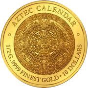 10 Dollars - Elizabeth II Aztec Calendar, Solomon Islands, 2015 reverse image