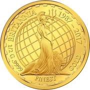 10 Dollars - Elizabeth II Britannia with a lion, Solomon Islands, 2017 reverse image