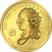 10 Dollars - Elizabeth II 1792 Half Dime, Solomon Islands, 2017 reverse image