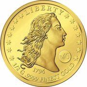 10 Dollars - Elizabeth II 1794 Liberty Dollar, Solomon Islands, 2017 reverse image