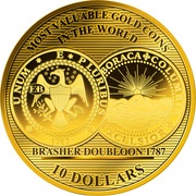 10 Dollars - Elizabeth II Brasher Doubloon, Solomon Islands, 2017-2019 reverse image