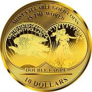 10 Dollars - Elizabeth II Double Eagle 1933, Solomon Islands, 2017-2019 reverse image