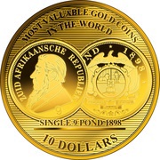 10 Dollars - Elizabeth II Single 9 Pond 1898, Solomon Islands, 2017-2019 reverse image