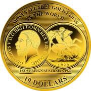 10 Dollars - Elizabeth II Australian Sovereign, Solomon Islands, 2018 reverse image