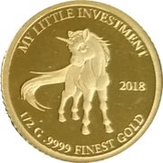 10 Dollars - Elizabeth II Baby Unicorn, Solomon Islands, 2018 reverse image