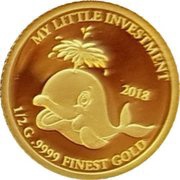 10 Dollars - Elizabeth II Baby Whale, Solomon Islands, 2018 reverse image